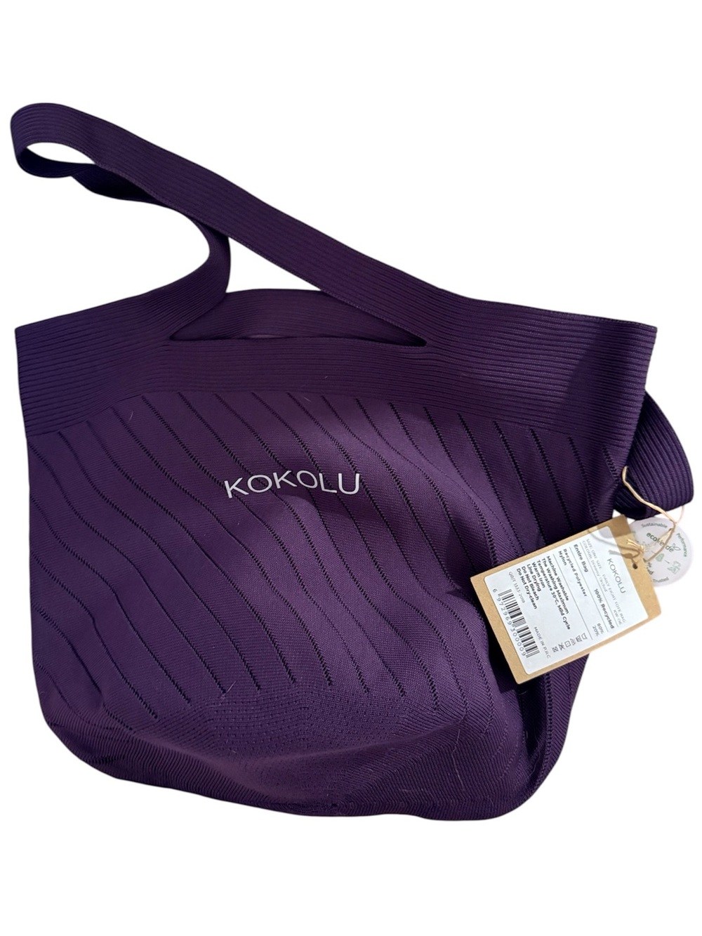 Kokolu Daily Eight Tote Bag Purple Color NWT